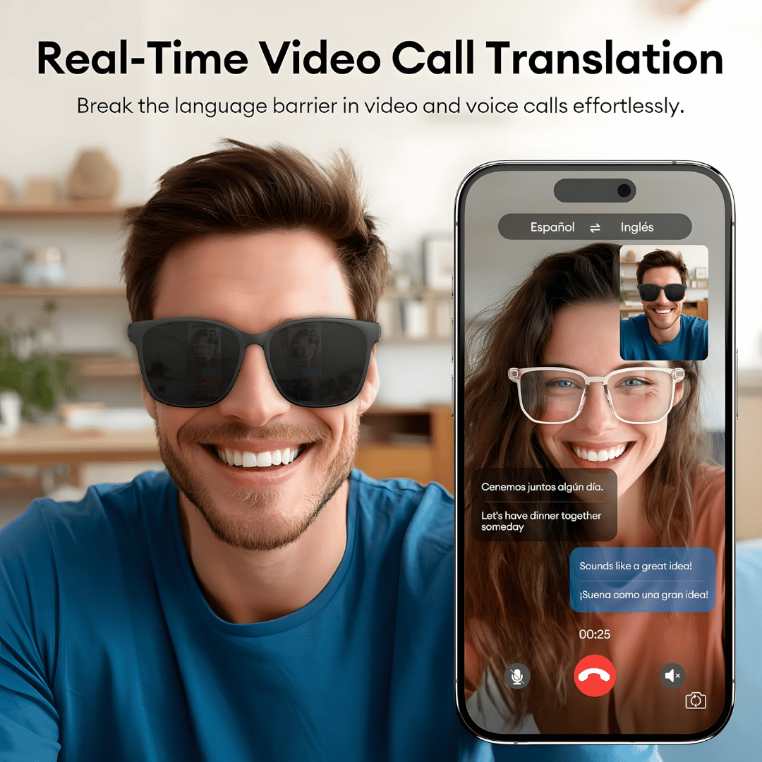 AI Wireless Bluetooth Translation Glasses